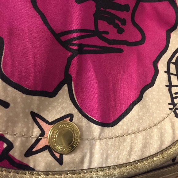 SOLD! 💗COACH Pink Poppy-Graffiti Glamour Kyra Backpack - Picture 8 of 9